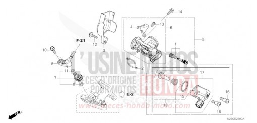 CORPS DE PAPILLON MSX125AR de 2024